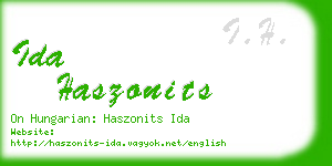 ida haszonits business card